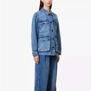 NWOT ME+EM Women’s Denim Cargo Jacket Size US 6